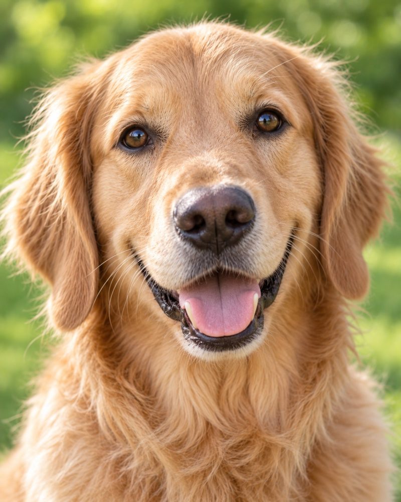 Original source photo for Golden Retriever word art portrait
