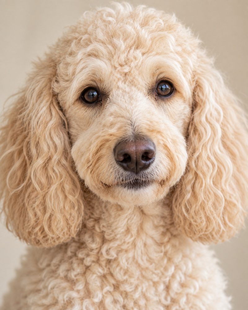 Original source photo for Poodle word art portrait